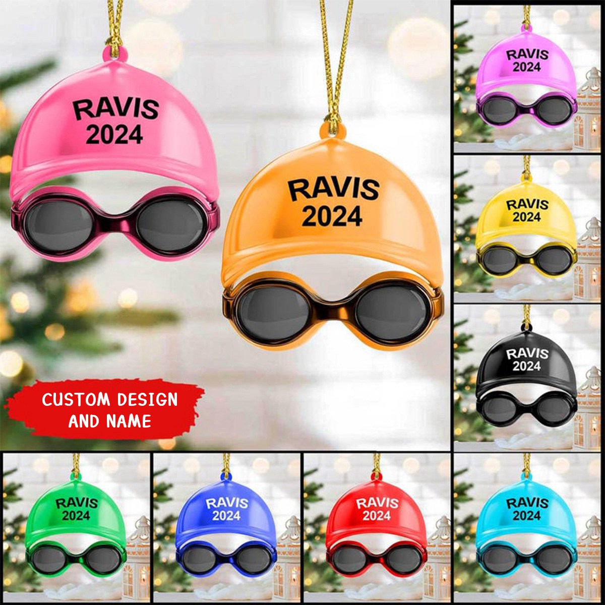 Personalized Swimming Christmas Ornament-Gifts For Swimming Lovers-2024 New Release