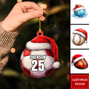 Personalized Sport Ball Christmas Ornament Gift for Sport Lover-2024 New Release