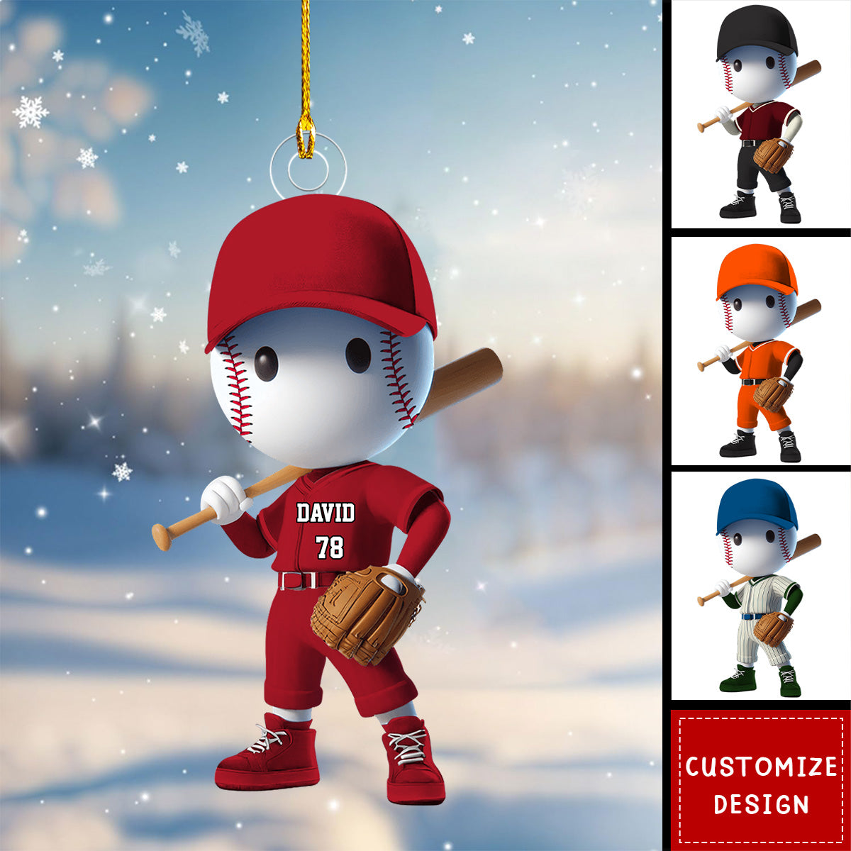 Personalized Gifts For Baseball Lover Christmas Ornament-2024 New Release