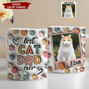 Cat Mom Cat Dad - Personalized 3D Inflated Effect Printed Mug - Gift For Cat Lover, Cat Mom, Cat Dad, Cat Owner