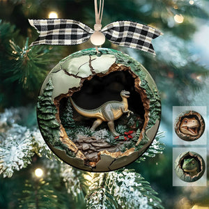 Dinosaur Christmas Ornament-Gift For Dinosaur Lover-2024 New Release