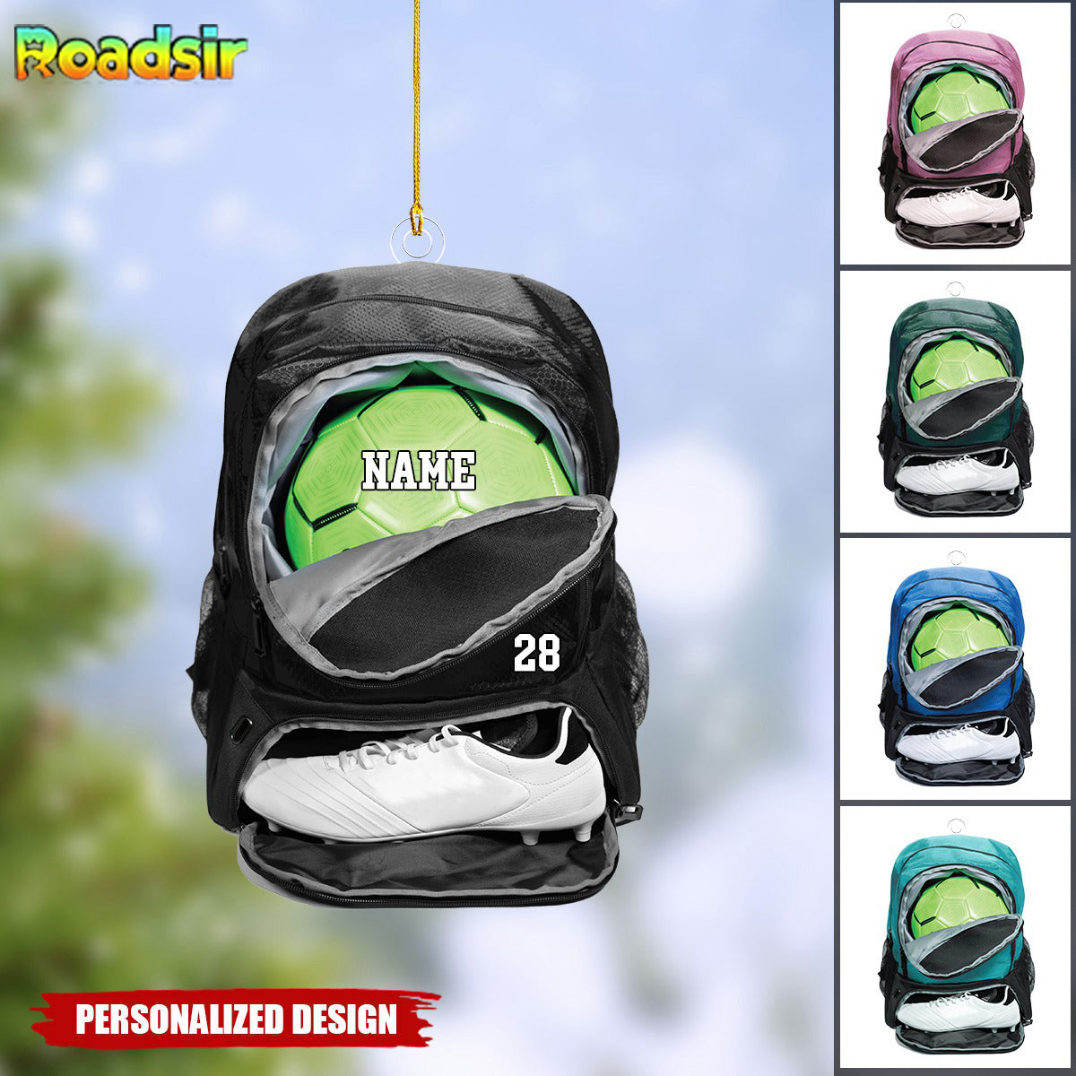 Personalized Soccer Bag Ornament-Gift for Soccer Lovers-2024 New Release