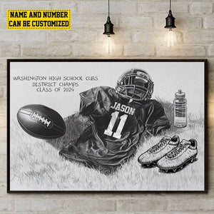 Personalized Class Football Team Poster-Poster Gift For Football Team Members