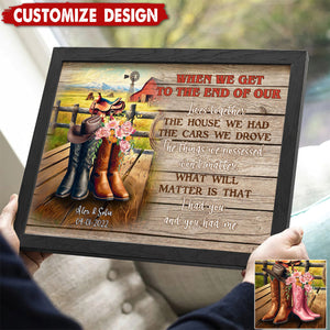 Cowboy Boots On Western - Personalized Cowboy Couple Poster