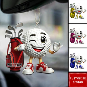 Personalized Golf  Car Ornament -Gift For Golf Lover