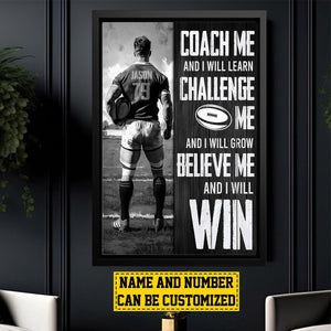 Personalized Rugby Boy Canvas Poster,Gift For Rugby Lovers