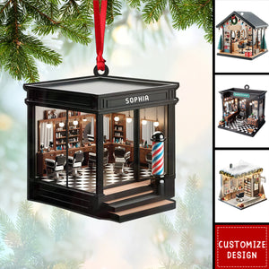 2024 New Release Personalized Barber Shop/Nail Salon Christmas Ornaments - Gift For Barber