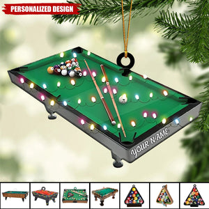 2024 New Release Personalized Billiard Holiday Christmas Ornament-Gifts For Pool Balls Lovers