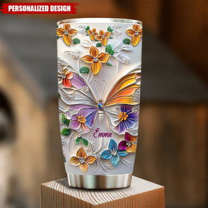 Stunning Butterfly-Personalized Butterfly Tumbler-Gift For Friends