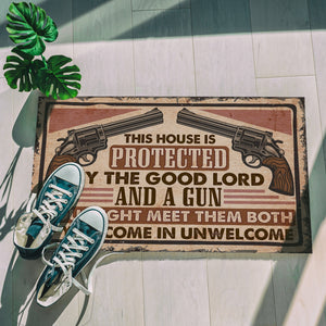 This House Is Protected by the Good Lord and a Gun Doormat