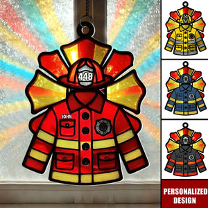 Personalized Suncatcher Ornament-Gifts For Firefighters