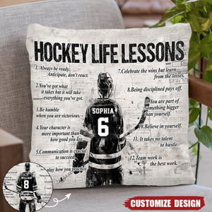 Personalized Volleyball Life Lessons Pillow-Gift For Volleyball Football Lovers