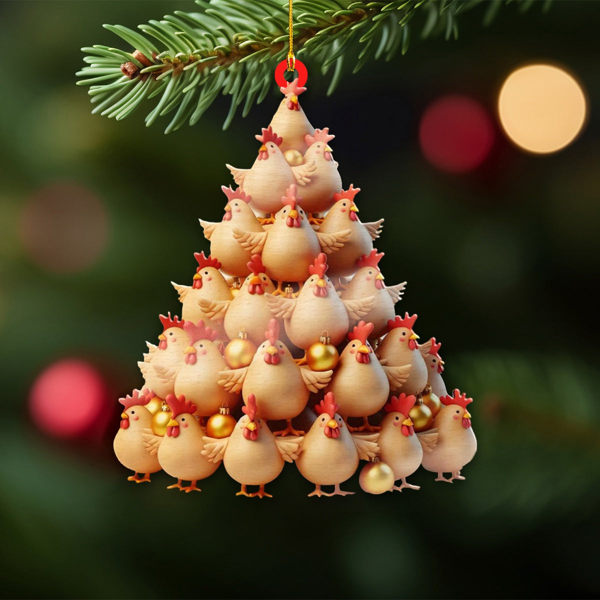 Chicken Tree Ornament-Gifts For Chicken Lovers-2024 New Release