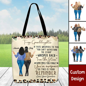 Whisper Back I Am The Storm Reminder - Birthday, Loving Gift For Mom, Daughter - Personalized Zippered Canvas Bag