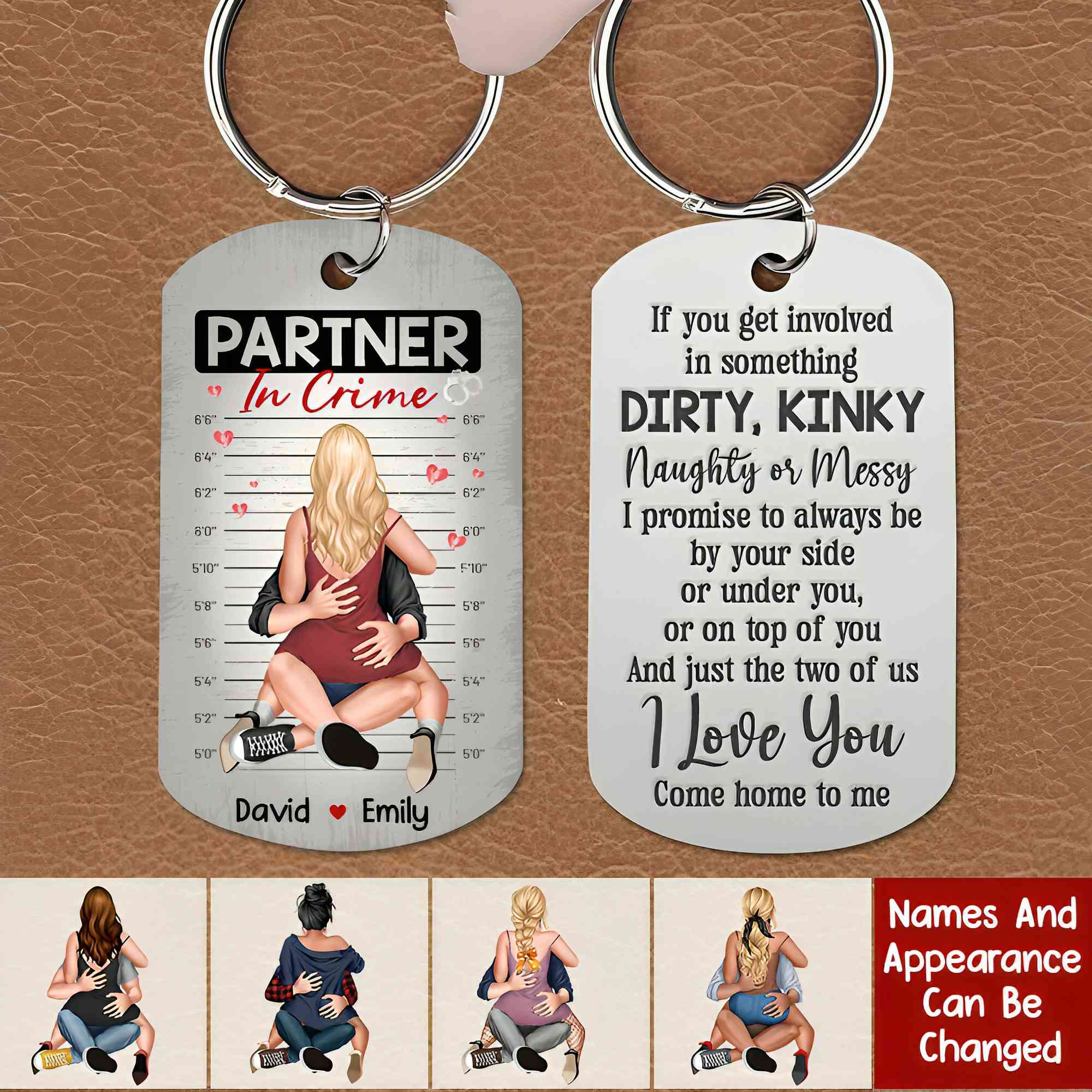 Come Home To Me-Personalized Gifts For Couple Stainless Steel Engraved Keychain