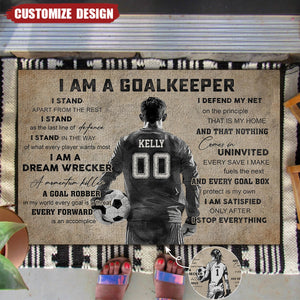 Personalized Goalkeeper Doormat - Gift For Soccer Lovers