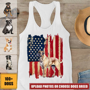 Personalized dog flag printed Tank Top gift for dog lovers