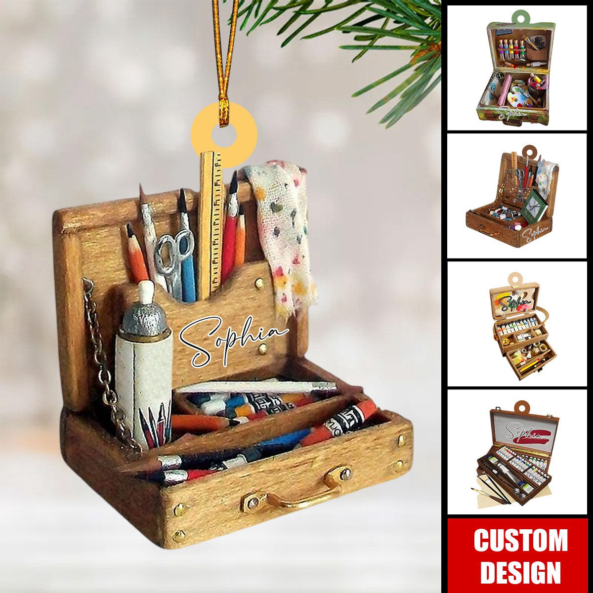 Personalized Painting Box Ornaments - Gift for Painter, Painting Lover - 2024 New Release