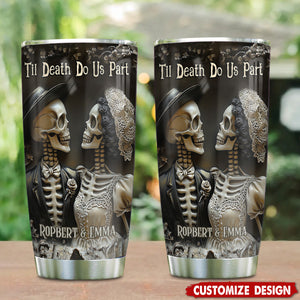 Til Death Do Us Part - Personalized Couple Tumbler - Anniversary Gift For  Husband,Wife