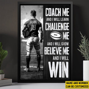 Personalized Rugby Boy Canvas Poster,Gift For Rugby Lovers