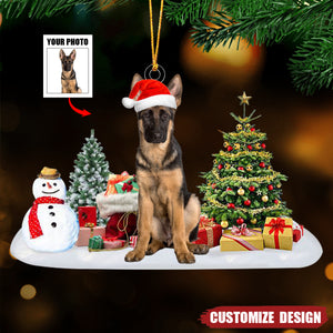 Custom Photo Dog, Cat Christmas Acrylic Ornament - 2024 New Release