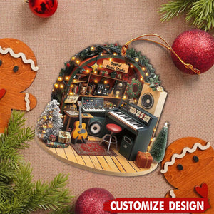 Personalized Music Studio Christmas Ornament Gift For Music Lover-2024 New Release