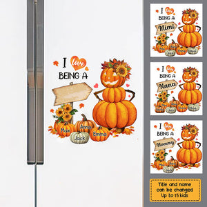 Fall Grandma Pumpkin Personalized Decal/Sticker - Gift For Grandma