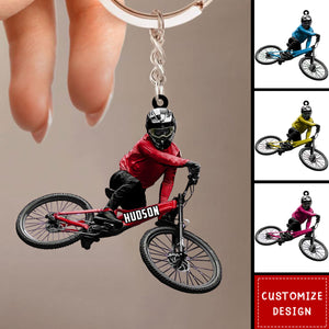 Personalized Mountain Bike Keychain-Gift for Biker-2024 New Release