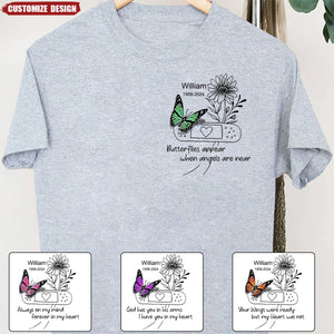 Personalized Memorial Butterfly T-Shirt - Memorial Gift