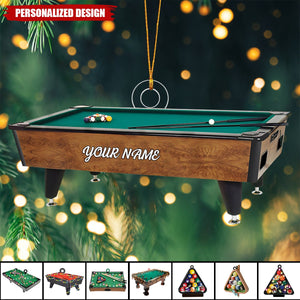 2024 New Release Personalized Billiard Holiday Christmas Ornament-Gifts For Pool Balls Lovers