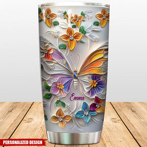 Stunning Butterfly-Personalized Butterfly Tumbler-Gift For Friends