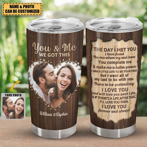 Custom Photo The Day I Met You - Anniversary Gift For Couples - Personalized Tumbler