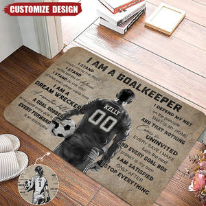 Personalized Goalkeeper Doormat - Gift For Soccer Lovers