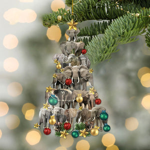 Personalized Elephant Christmas Lights Ornament-Gifts For Elephant Lovers-2024 New Release