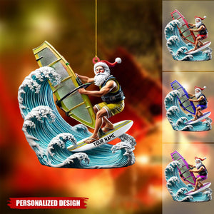 Personalized Windsurfing Santa Ornament-Gift For Surfing Enthusiasts-2024 New Release