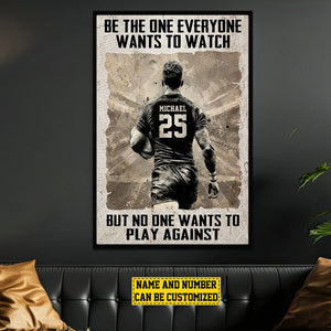 Be The One Everyone Wants To-Personalized Motivational Poster-Poster Gift For Rugby Lovers