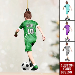 Personalized Soccer Boy Christmas Ornament Gift Idea for Soccer Lovers - 2024 New Release