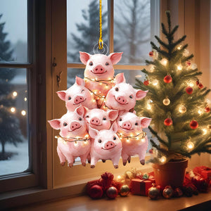 Pig Christmas Ornament-Gift for Animal Lover-2024 New Release