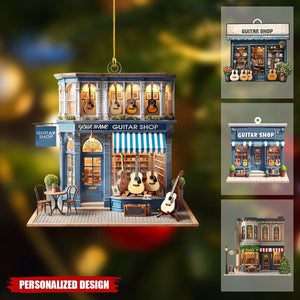 Personalized Guitar Shop Christmas Ornament-Gift For Guitar Lover-2024 New Release