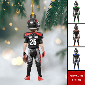 Personalized Kid American Football Ornaments -Gifts For American Football Lovers - 2024 New Release