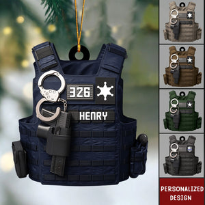 2024 New Release Custom Logo Police Christmas Ornament