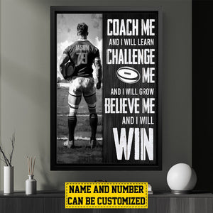 Personalized Rugby Boy Canvas Poster,Gift For Rugby Lovers