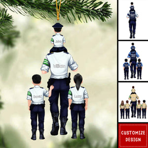 Personalized Police Dad And Kid Ornament - Gift For Family - 2024 New Release