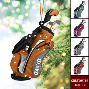 Personalized Golf Bag Acrylic Christmas Ornament - 2024 New Release