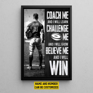 Personalized Rugby Boy Canvas Poster,Gift For Rugby Lovers