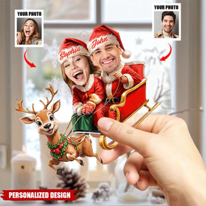 Personalized Photo Couple Christmas Ornament-Gift For Couple-2024 New Release