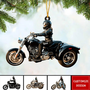 2024 New Release - Personalized Biker Hanging Ornament Christmas