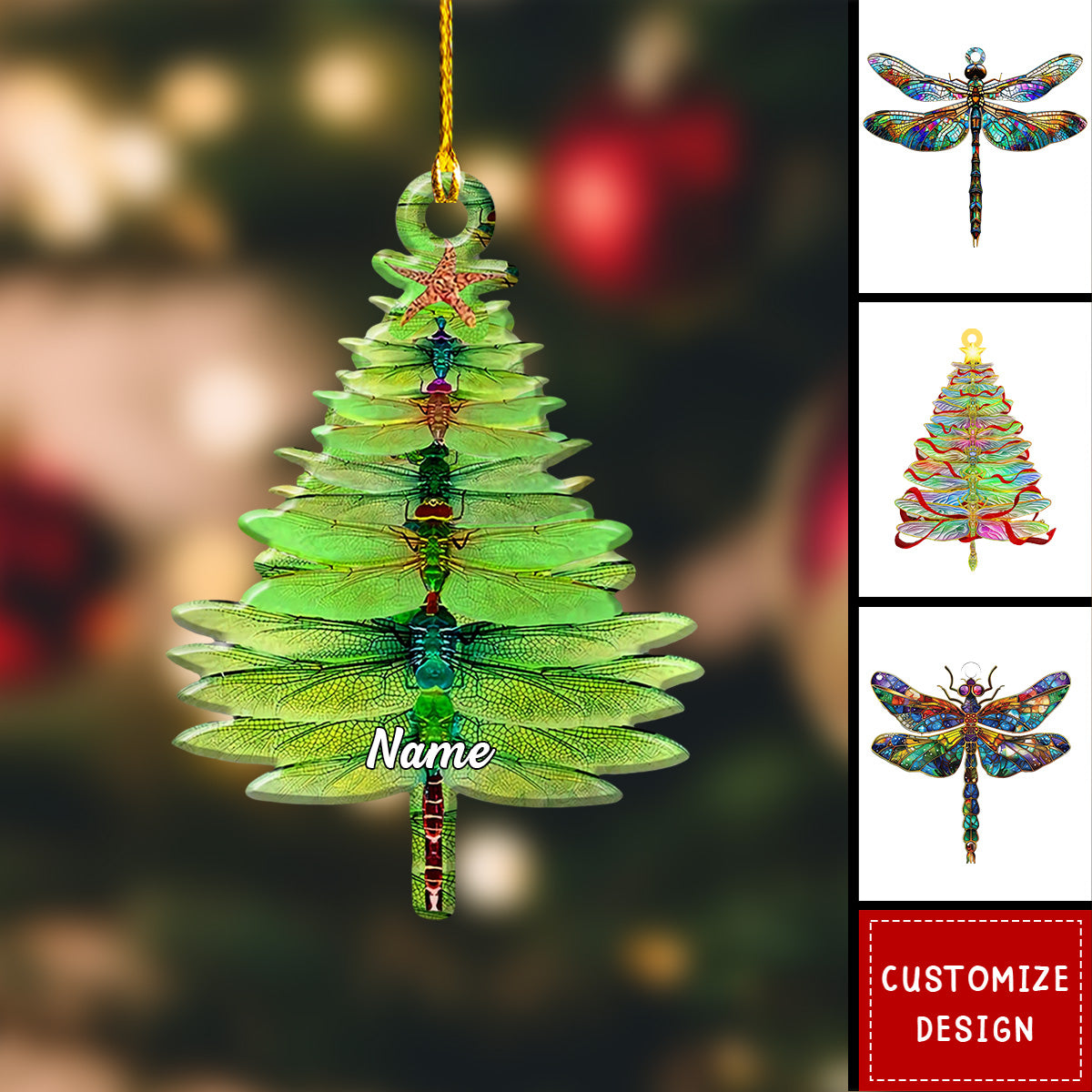 Personalized Dragonfly Ornament-Gift for Dragonfly Nature Lover-2024 New Release