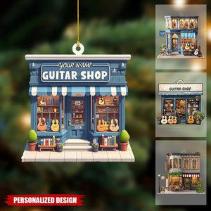 Personalized Guitar Shop Christmas Ornament-Gift For Guitar Lover-2024 New Release