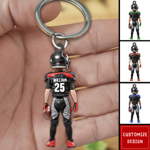 Personalized Kid American Football Keychain -Gifts For American Football Lovers